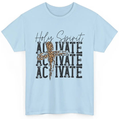 Western Leopard Holy Spirit Activate Jesus Cross Christian Classic Unisex T-Shirt