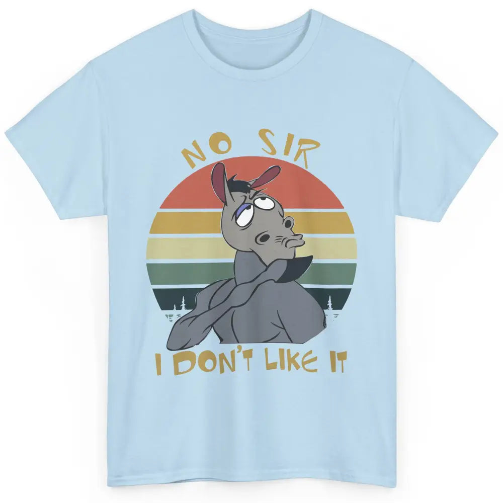 Vintage Llama No Sir I Don't Like It Funny Sarcastic Gift Classic Unisex T-Shirt