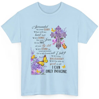 Floral Christian Cross I Can Imagine Bible Verse Religious Classic Unisex T-Shirt