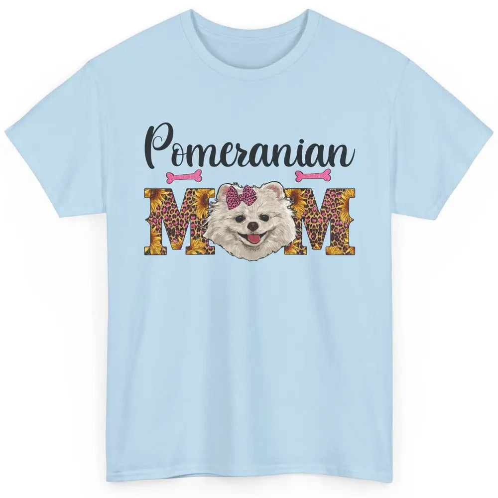 Sunflower Leopard Pomeranian Mom Western Pomeranian Dog Lady Classic Unisex T-Shirt