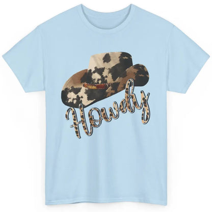 Vintage Leopard Cowboy Hat Howdy Western Country Cowgirls Classic Unisex T-Shirt