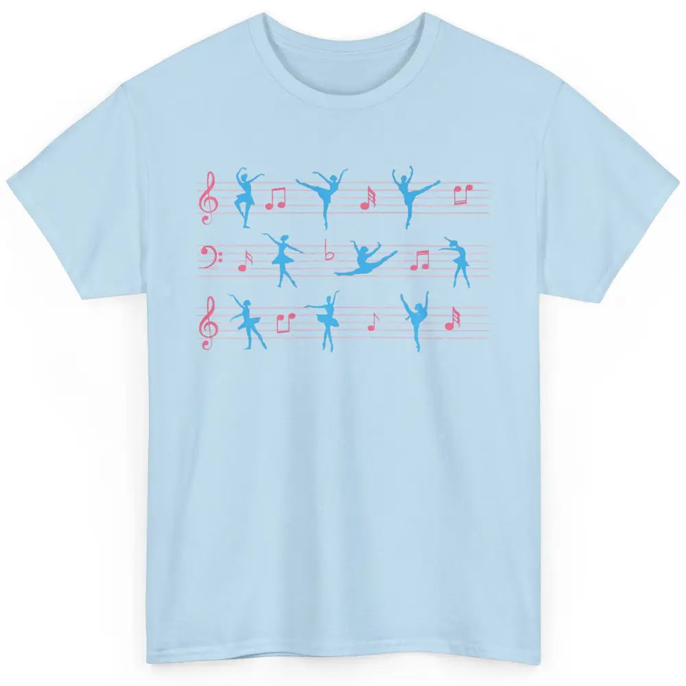 Ballet Dancer Ballerina Pointer Feet Musical Notes Dancing Classic Unisex T-Shirt