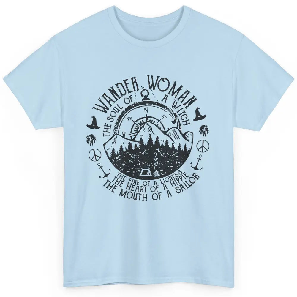 Retro Soul Of A Witch Wander Woman Compass Hiking Camping Classic Unisex T-Shirt