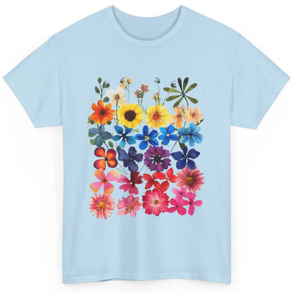 Vintage Pressed Flowers Plant Botanical Garden Wildflower Classic Unisex T-Shirt