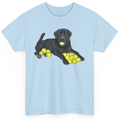 Funny Black Labrador Retriever Dog Play Tennis Balls Player Classic Unisex T-Shirt