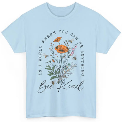 Vintage Bee Kind Daisy Minimalist Positive Mind Wildflower Classic Unisex T-Shirt