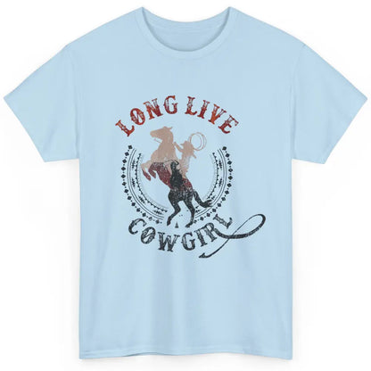 Western Country Cowgirl Riding Horses Cool Rodeo Howdy Retro Classic Unisex T-Shirt