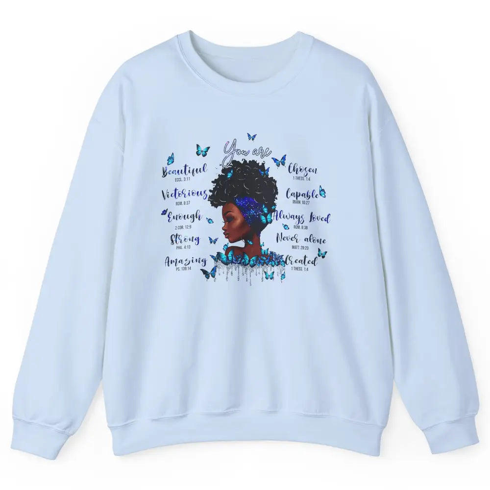 Black Girl God Says I Am Afro Woman Christian Religious Gift Unisex Crewneck Sweatshirt