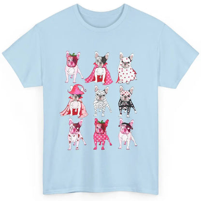 French Bulldog Valentine Frenchie Pink Spooky Valentines Day Classic Unisex T-Shirt