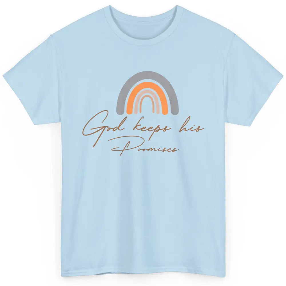 Boho Rainbow God Keeps His Promises Christian Religious Classic Unisex T-Shirt