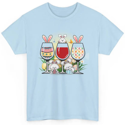 Floral Wine Glasses Easter Bunny Ears Rabbit Alcohol Egg God Classic Unisex T-Shirt