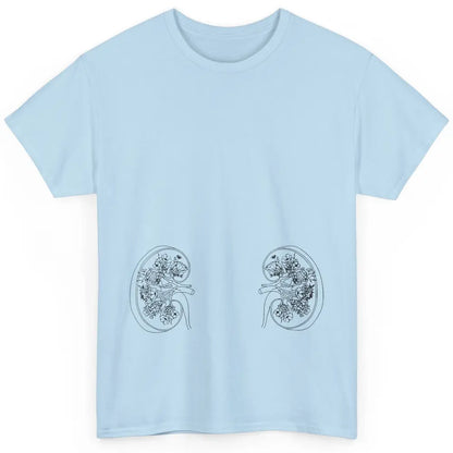 Floral Kidney Anatomy Two Kidneys Human Body Anatomy Classic Unisex T-Shirt