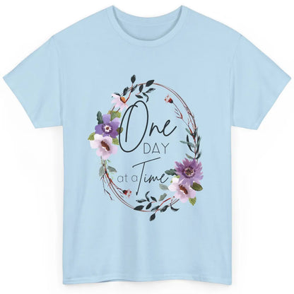 Floral Christian One Day At A Time Bible Verse Religious Classic Unisex T-Shirt