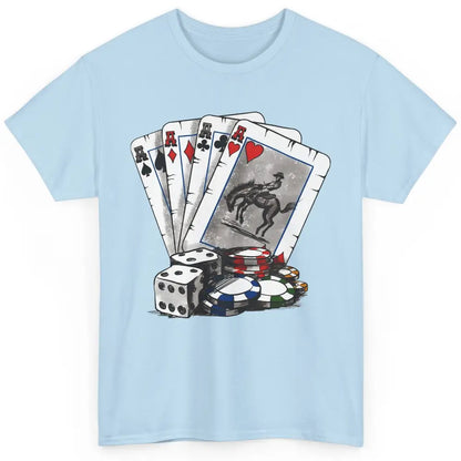 Cowboy Playing Cards Western Boho Desert Country Cowboy Gift Classic Unisex T-Shirt