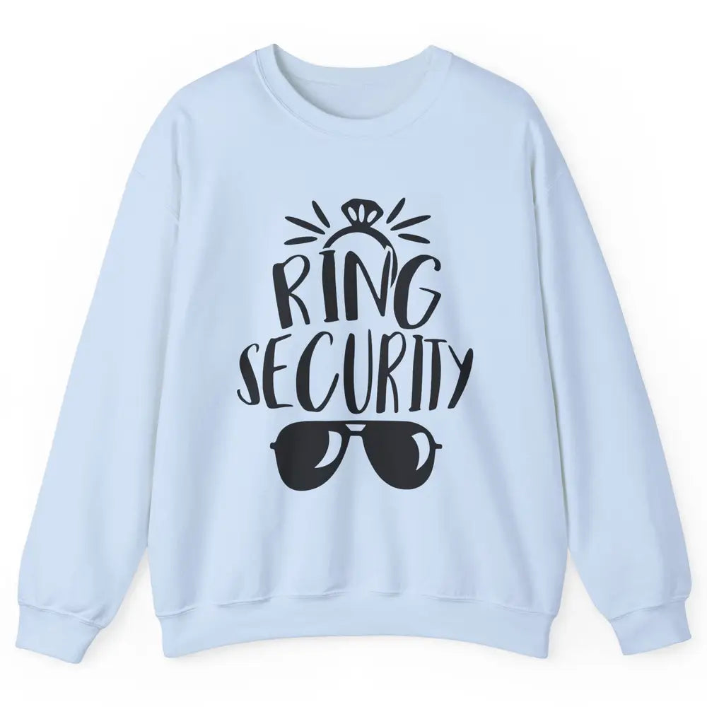 Wedding Ring Security Boy Girl Ring Bearer Wedding Party Unisex Crewneck Sweatshirt