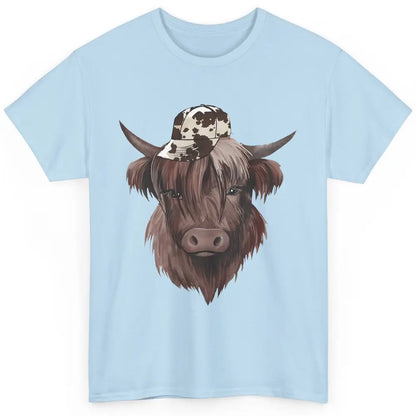 Funny Bull Cow With Hat Leopard Western Country Highland Cow Classic Unisex T-Shirt