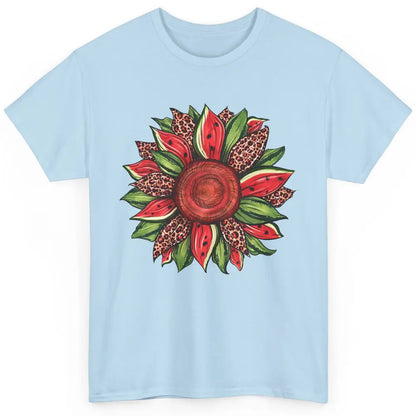 Watermelon Leopard Sunflower Summer Peace Love Watermelon Classic Unisex T-Shirt