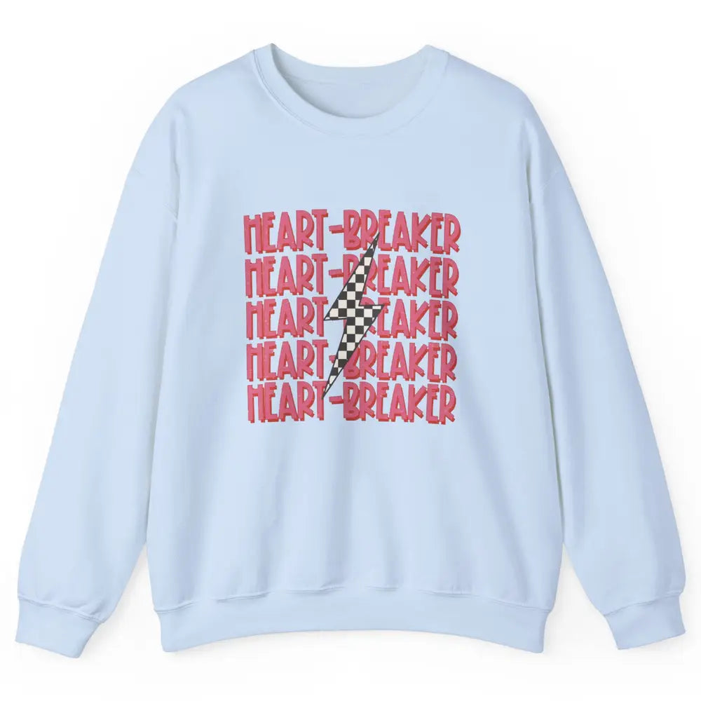 Anti Valentines Day Funny Heartbreaker Thunder Light Boho Unisex Crewneck Sweatshirt