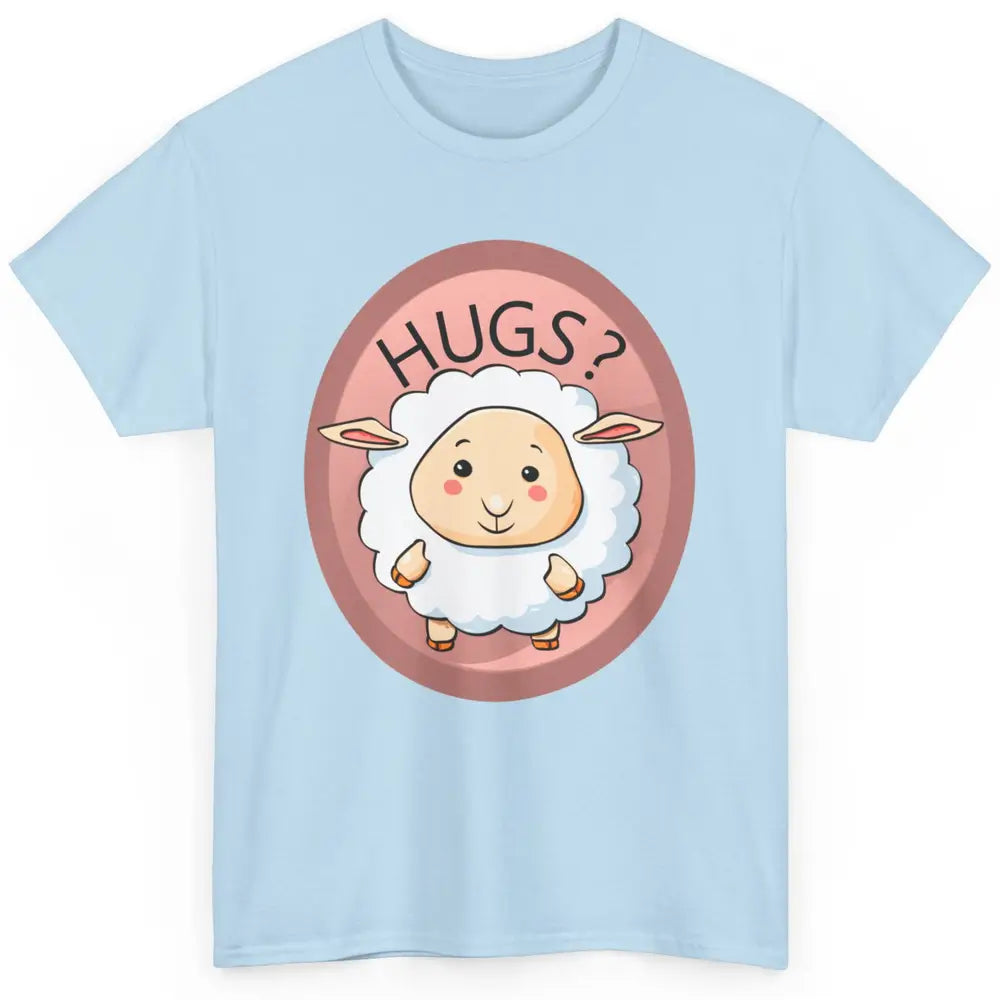 Cute Hugs Baby Sheep Shepherd Lamb Farm Animal Farmer Kawaii Classic Unisex T-Shirt