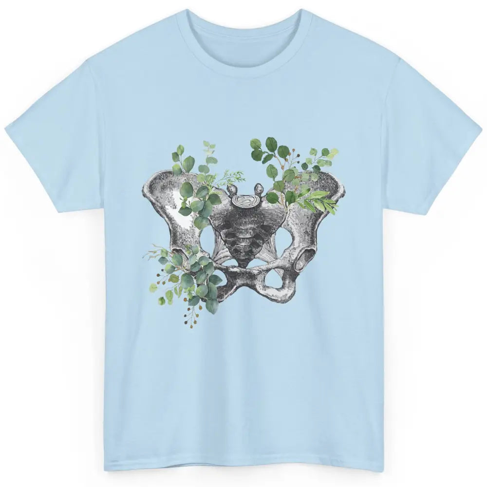 Floral Anatomical Pelvis Skeleton Doctor Medical Botanical Classic Unisex T-Shirt