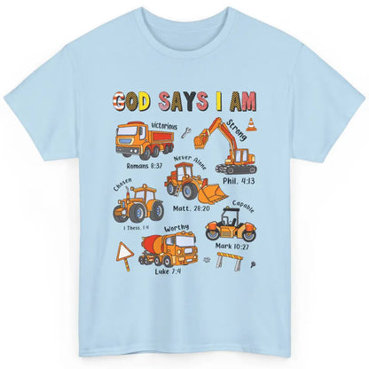 Construction Boy Christian God Say I'm Bible Verse Religious Classic Unisex T-Shirt