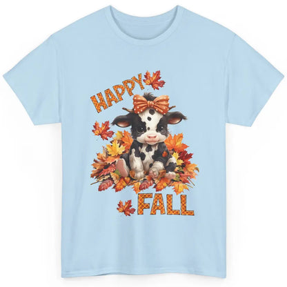 Cute Baby Cow Bandana Hay Fall Pumpkin Thanksgiving Autumn Classic Unisex T-Shirt