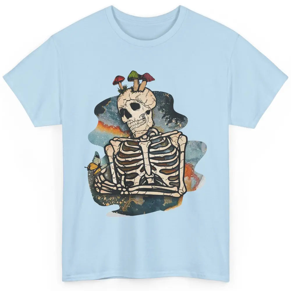 Vintage Skeleton Bundle Mushroom Plant Lovers Gardeners Gift Classic Unisex T-Shirt