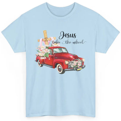 Floral Cross Truck Jesus Take The Wheel Christian Western Classic Unisex T-Shirt