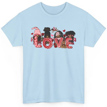 Afro Gnome Love Valentine African American Valentine's Day Classic Unisex T-Shirt