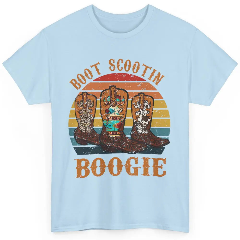 Vintage Cowboy Boots Scooting Boogie Western Country Cowgirl Classic Unisex T-Shirt