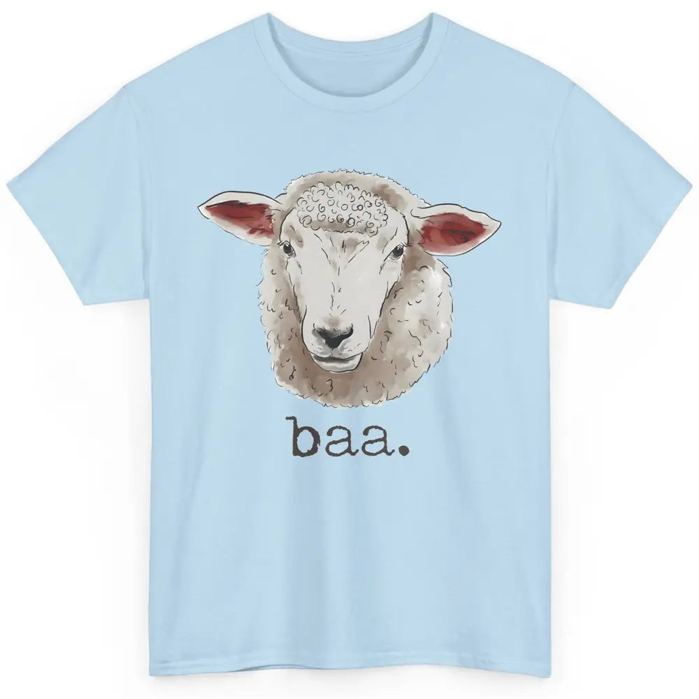 Cute Sheep Baa Baa Farm Animal Owner Sheep Lovers Farm Gift Classic Unisex T-Shirt