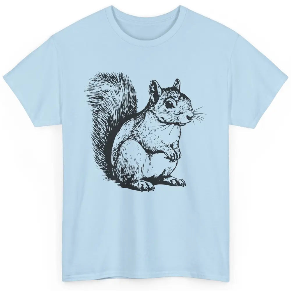 Squirrel Drawn Cute Chipmunk Animal Squirrel Lovers Gift Classic Unisex T-Shirt