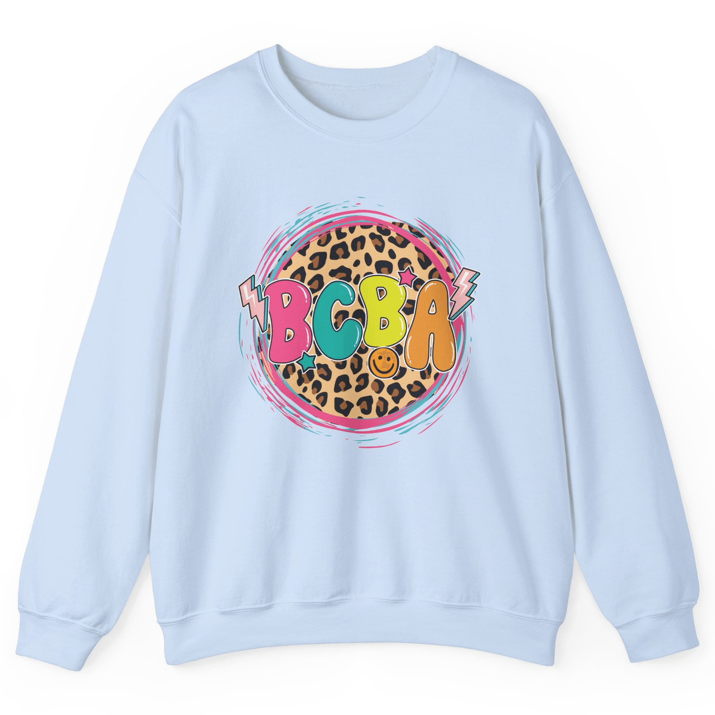 Board Certified Behavior Analyst BCBA Leopard ABA Therapist Unisex Crewneck Sweatshirt