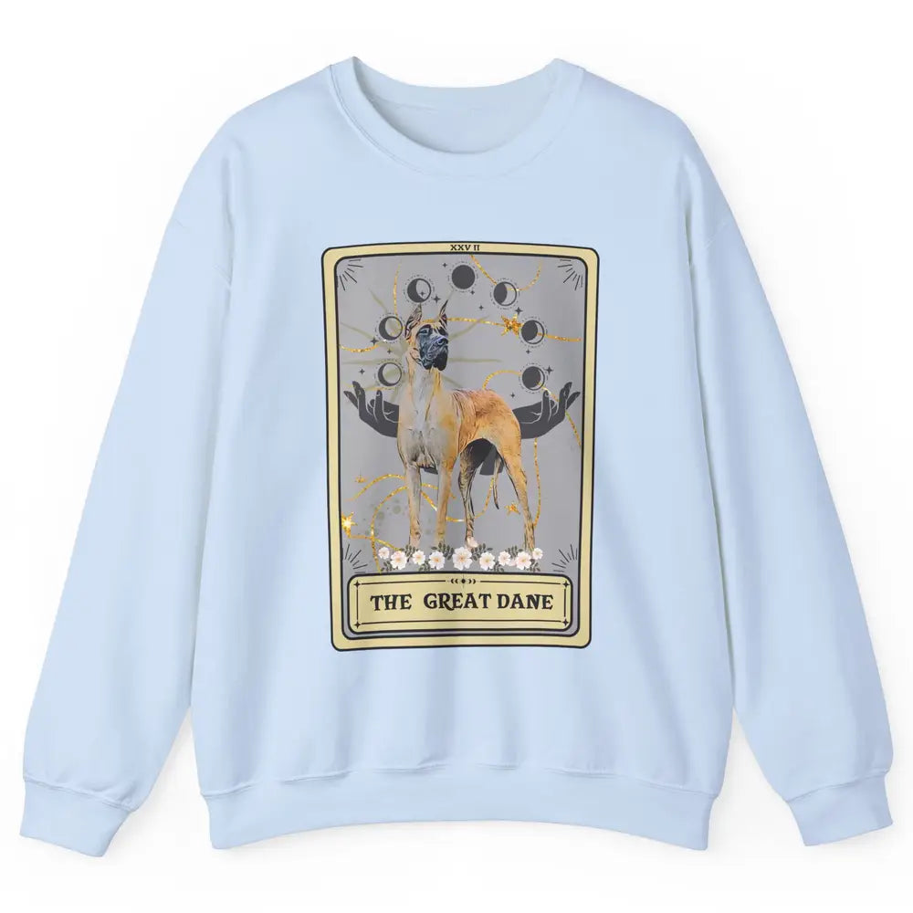 The Great Dane Tarot Card Great Dane Mom Halloween Dog Mom Unisex Crewneck Sweatshirt