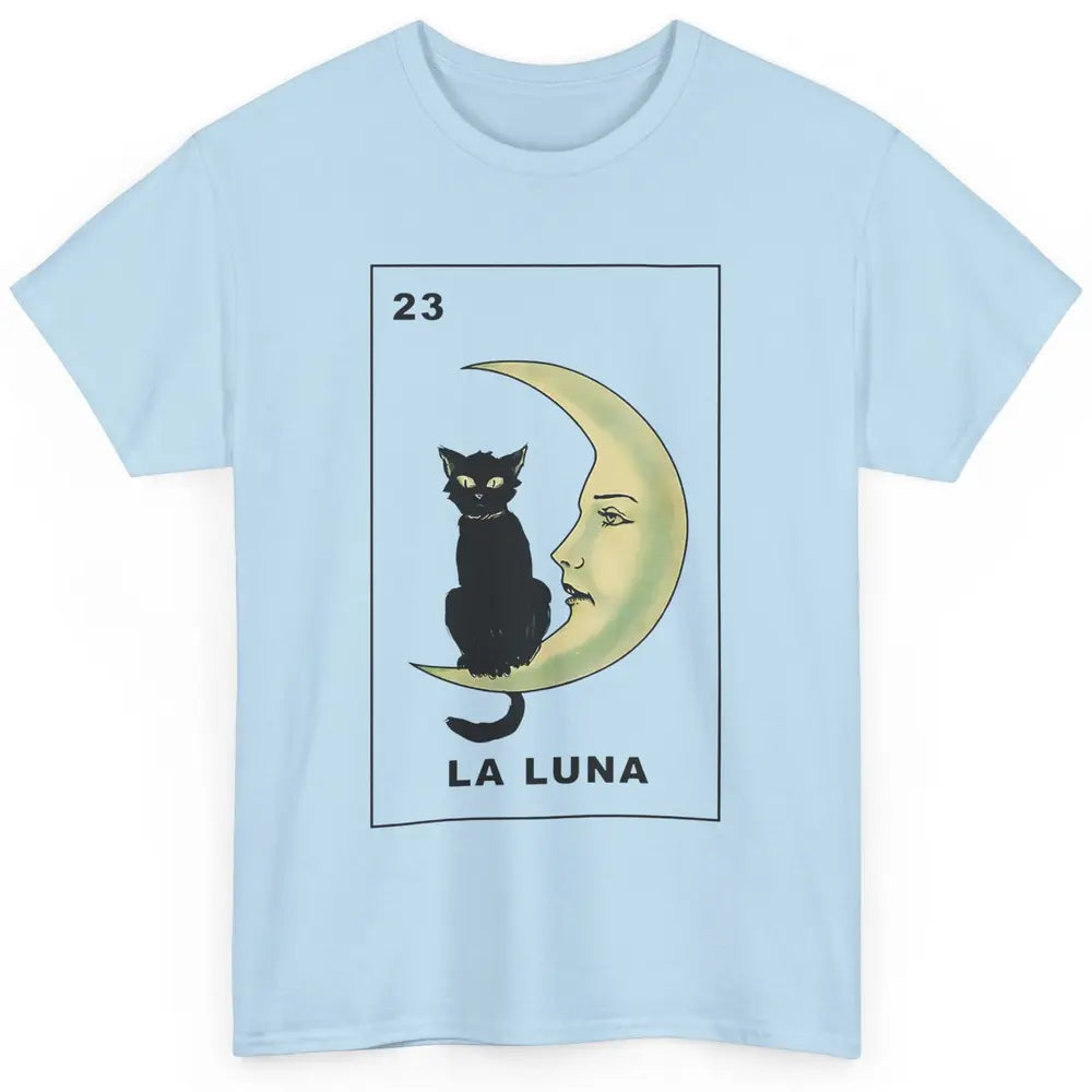 Funny Cat The Moon La Luna Tarot Card Halloween Cat Lovers Classic Unisex T-Shirt