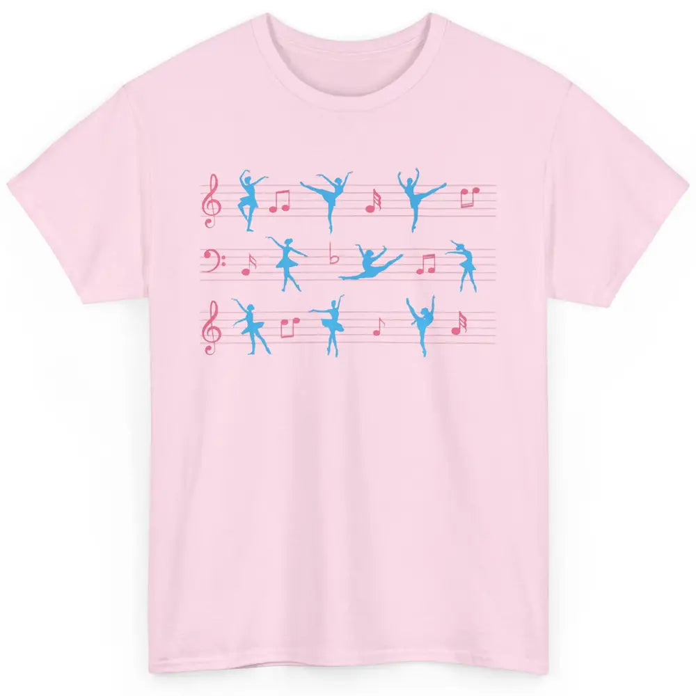 Ballet Dancer Ballerina Pointer Feet Musical Notes Dancing Classic Unisex T-Shirt