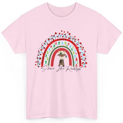 Boho Christmas Tree Rainbow Shine Like Reindeer Christmas Classic Unisex T-Shirt