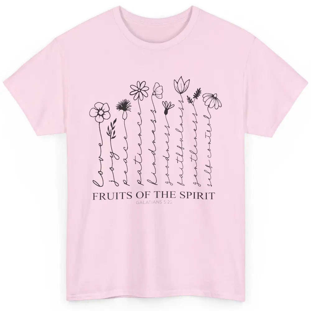 Fruits Of The Spirit Wildflowers Bible Verse Christian Classic Unisex T-Shirt