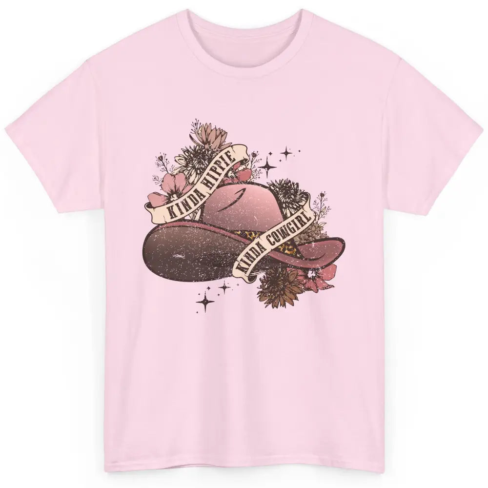 Floral Cowgirl Hat Kinda Hippie Kinda Cowgirl Western Girls Classic Unisex T-Shirt