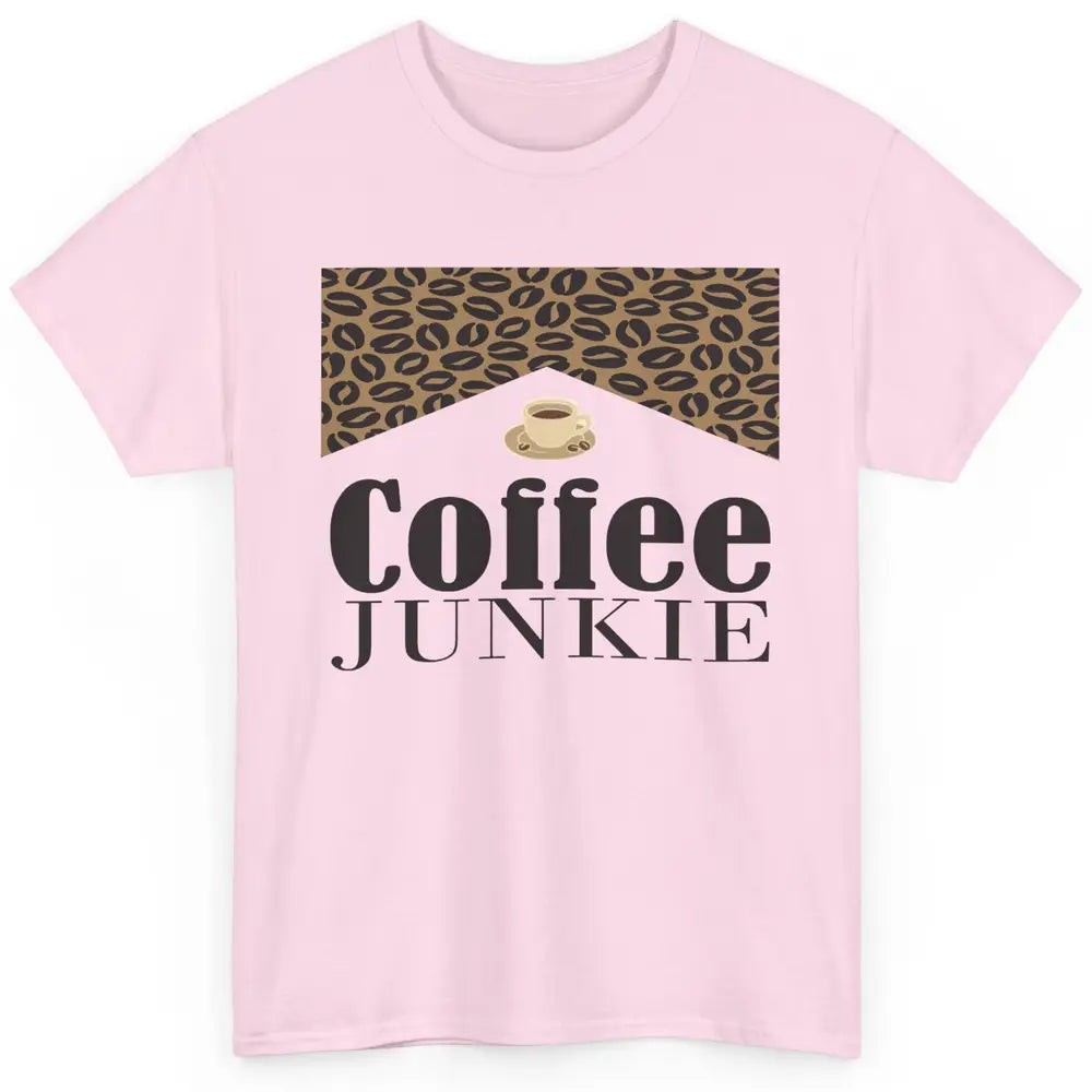 Coffee Junkie Red Leopard Coffee Lovers Gift Retro Country Classic Unisex T-Shirt