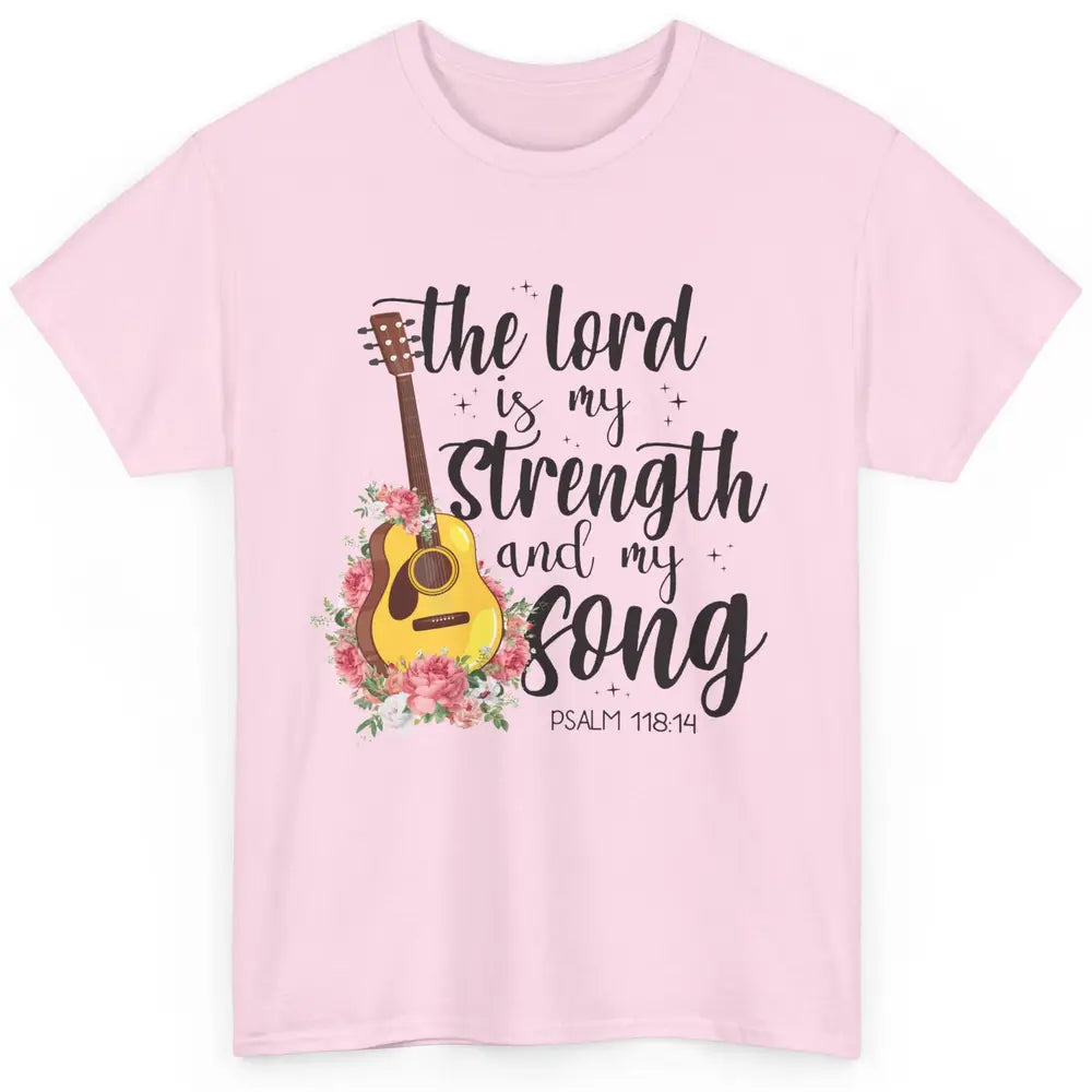 Floral Christian Lord Is My Strength And My Song Bible Verse Classic Unisex T-Shirt