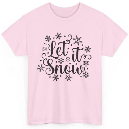 Funny Snowflakes Let It Snow Man Christmas Costume Men Women Classic Unisex T-Shirt