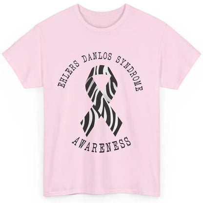 Ehlers Danlos Syndrome Awareness EDS Zibra Ribbon Rainbow Classic Unisex T-Shirt