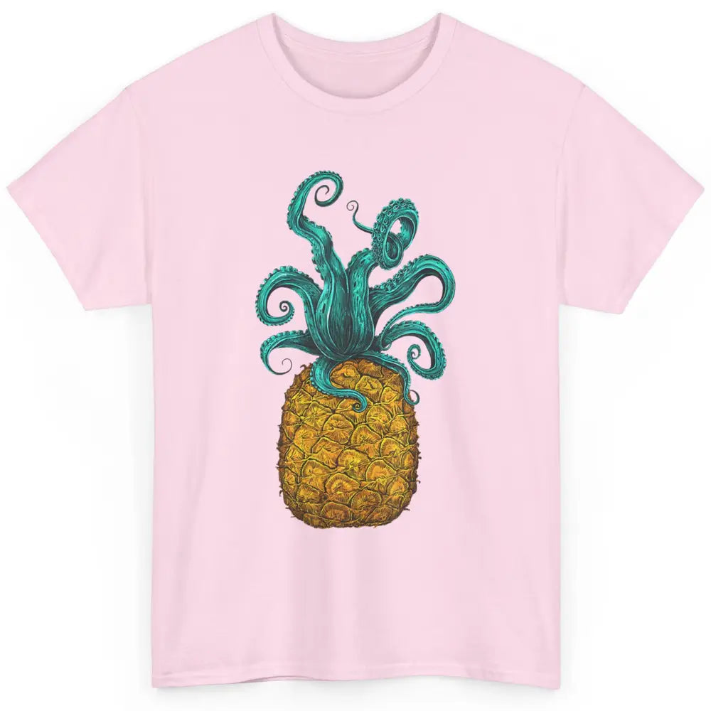 Cute Hawaiian Octopus Pineapple Aloha Beach Hawaii Island Classic Unisex T-Shirt