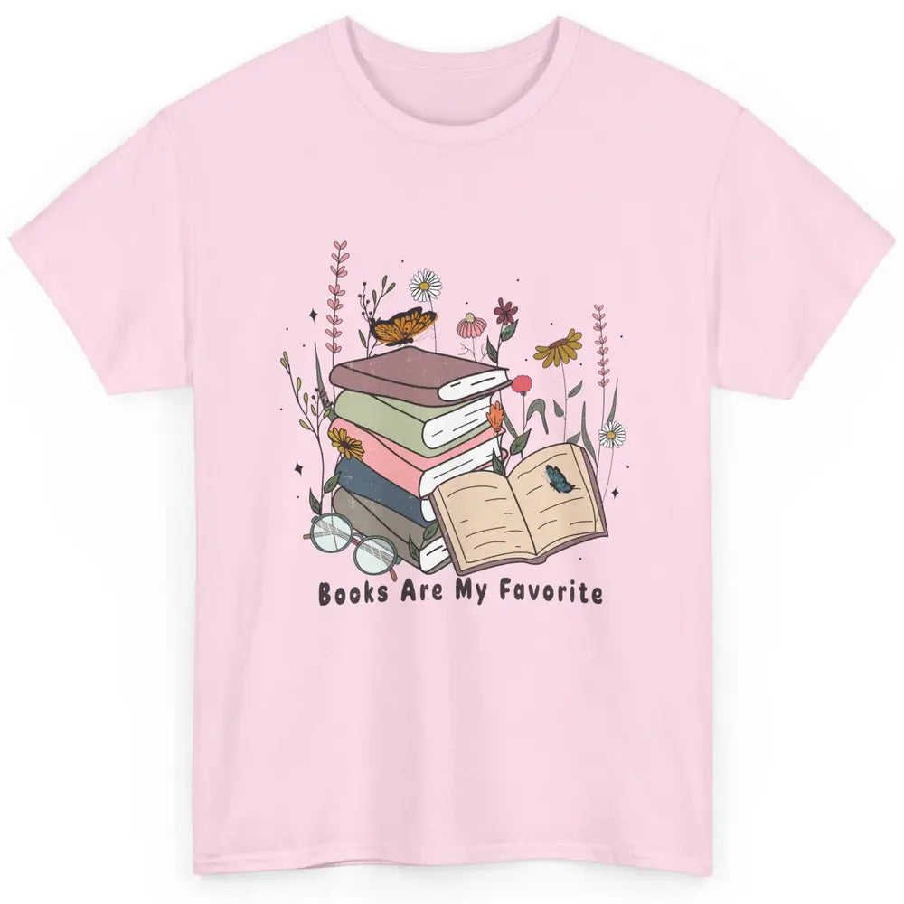 Vintage Books Are My Favorite Floral Bookish Reading Retro Classic Unisex T-Shirt