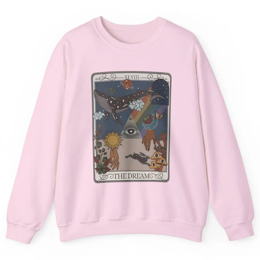 The Dream Tarot Card Witchy Hands Eye Sun Moon Halloween Unisex Crewneck Sweatshirt