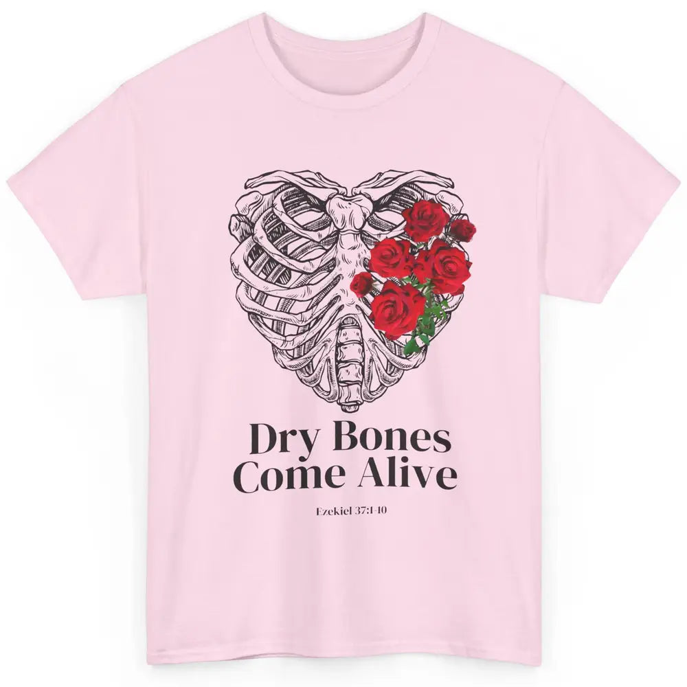 Floral Rib Cage Dry Bones Come Alive Bible Verse Christian Classic Unisex T-Shirt