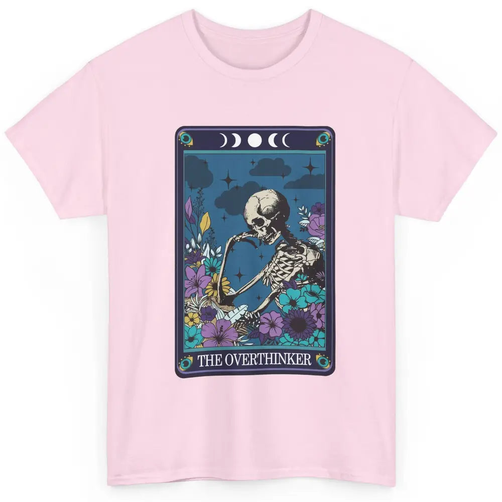 Floral Skeleton The Overthinker Tarot Card Halloween Costume Classic Unisex T-Shirt