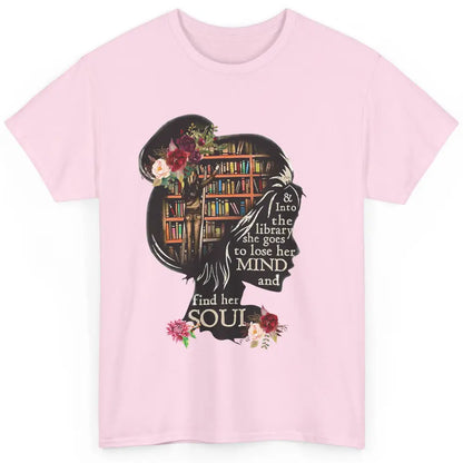 Bookish Into The Library She Goes Booknerd Reading Librarian Classic Unisex T-Shirt