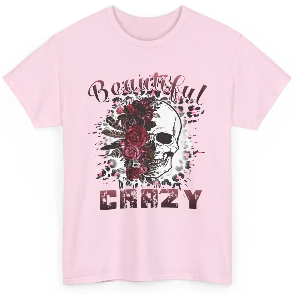 Floral Leopard Skull Beautiful Crazy Western Country Cowgirl Classic Unisex T-Shirt